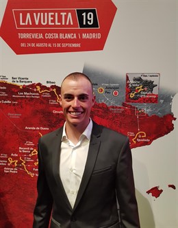 El ciclista Enric Mas tras la presentación de La Vuelta de 2019