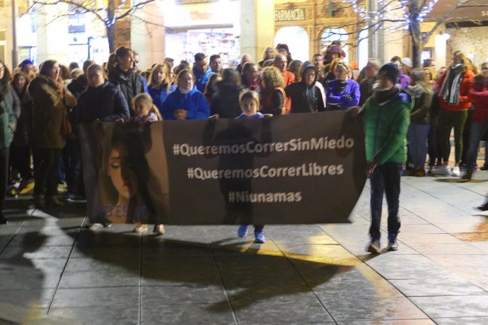 Manifestación en Ávila por la muerte de Laura Luelmo