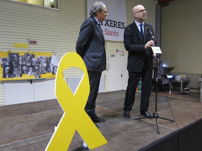 El pte.Quim Torra i el dirigent del PDeCAT de Barcelona Genís Boadella