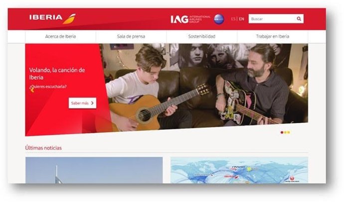 Iberia estrena nueva web corporativa