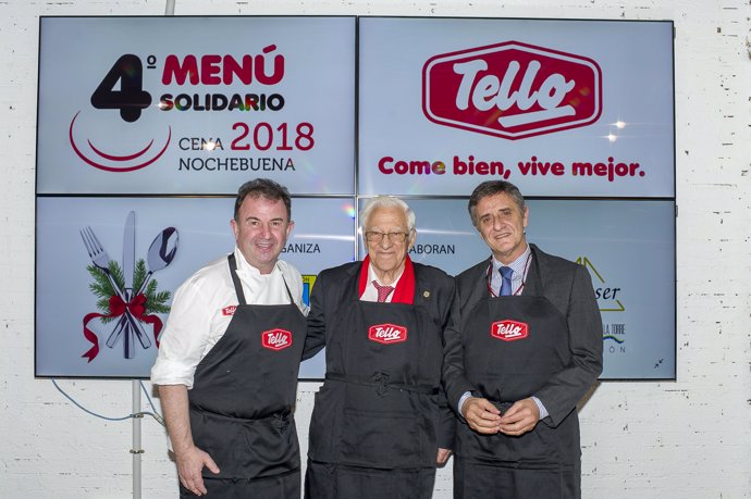 Martín Berasategui y el Padre Ángel presentan el Menú Solidario Tello que se ser