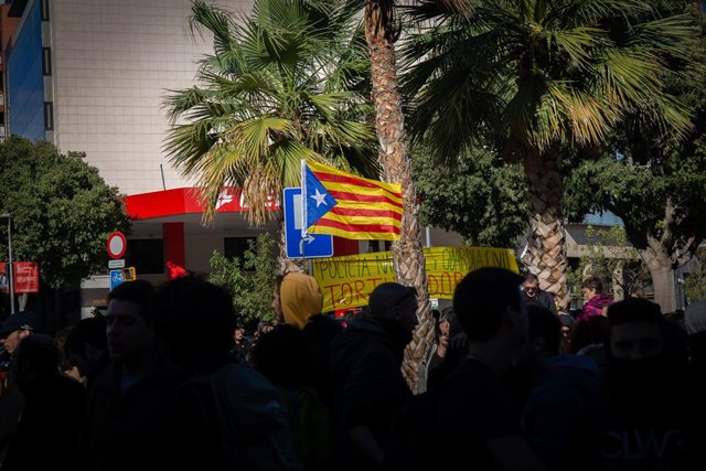 Manifestación de los Comités de Defensa de la República (CDR) en Barcelona contr