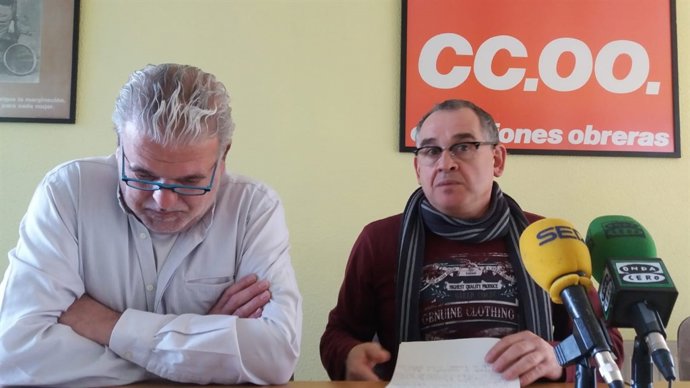 VÍCTOR ROZA (SECRETARIO GENERAL DE CCOO GIJÓN) Y RUBÉN MÉDINA (CCCOO)