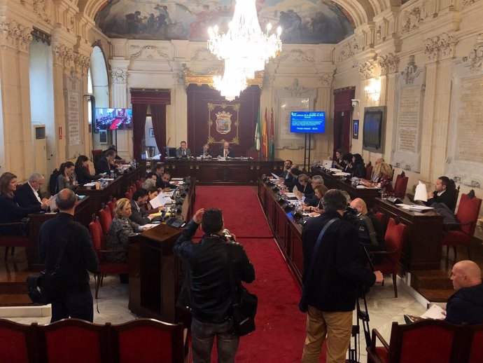 Pleno del Ayuntamiento de Málaga. Diciembre