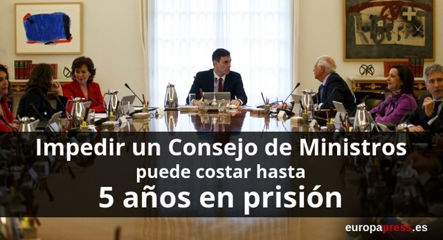 Impedir un Consejo de Ministros puede costar la cárcel