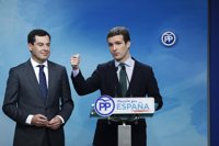 'Génova' mantiene su confianza en el acuerdo con Cs para gobernar Andalucía