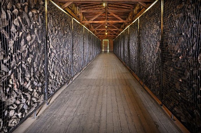 Zapatos de víctimas de campo de concentración