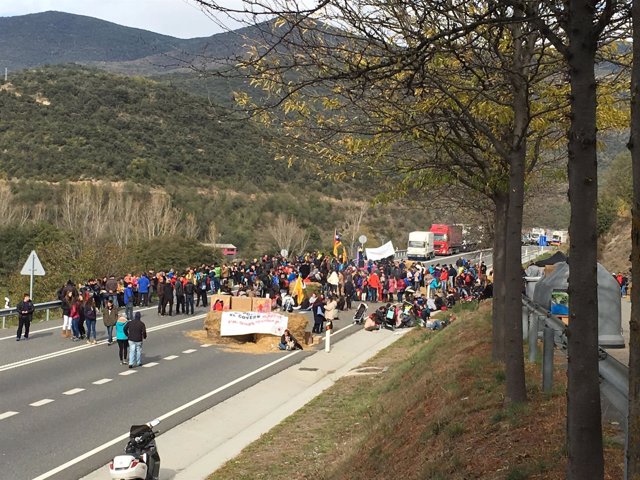 Protesta del CDR del Alt Urgell de noviembre de 2017