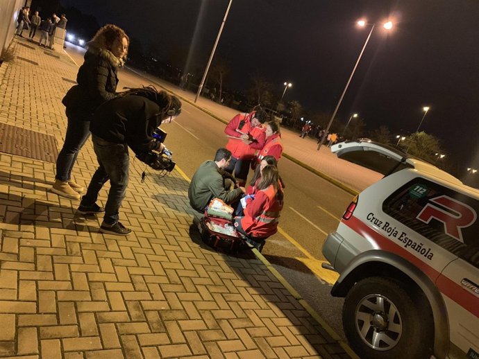 Actuación de Cruz Roja en el Día del Borracho en Badajoz