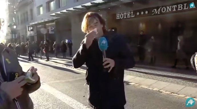Un periodista agredit en les protestes del 21D