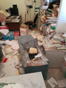 Caja fuerte forzada en las instalaciones de la Cofradía de Pescadores de Garruch