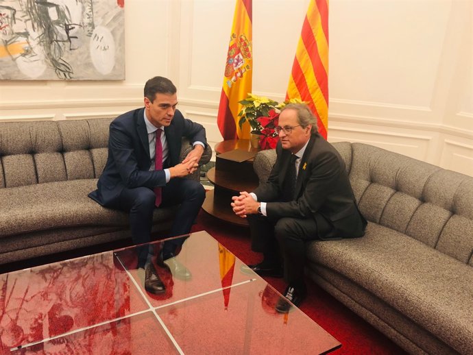 Trobada entre el president Pedro Sánchez i el president Quim Torra