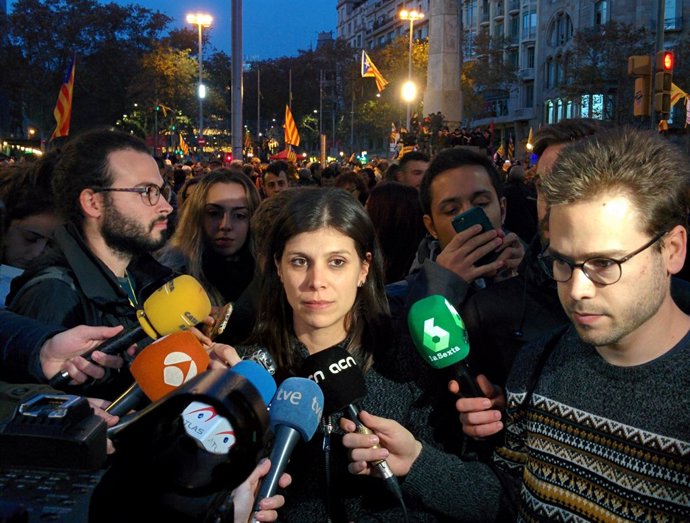 Marta Vilalta (ERC) en la manifestació a Barcelona