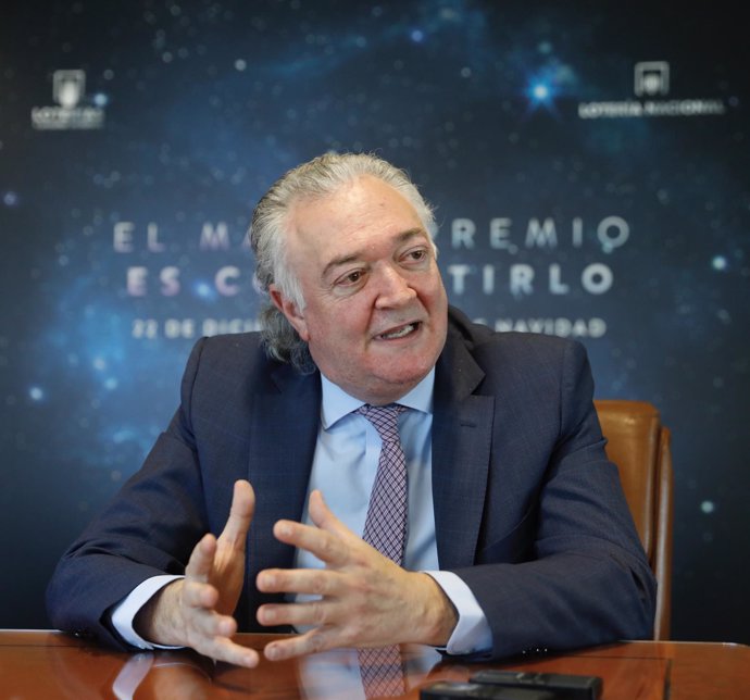El presidente de Loterías del Estado, Jesús Huerta, presenta el sorteo de Navida