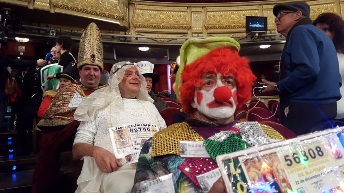 Asistentes al Sorteo de Lotería de Navidad 2018 en el Teatro Real