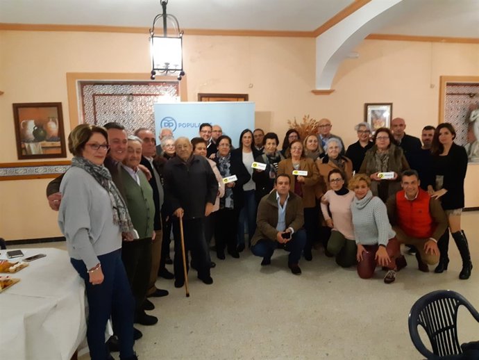 Juan de la Rosa en un acto con simpatizantes