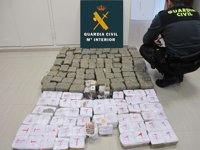 Intervenidos más de 126 kilogramos de hachís en un operativo con un detenido en Montilla (Córdoba)