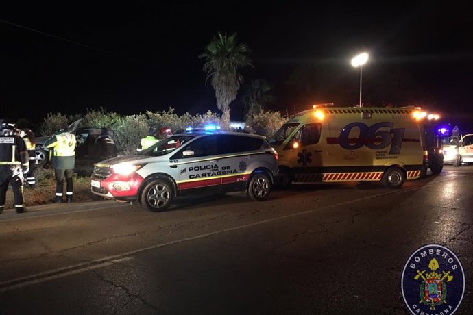 Imágenes captadas por los Bomberos de Cartagena durante su intervención