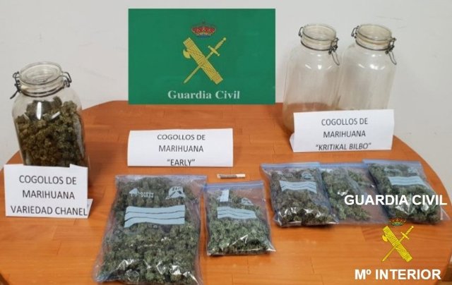 Marihuana ocupada al detenido.