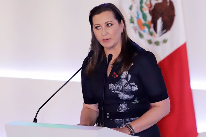 La gobernadora de Puebla, Martha Erika Alonso