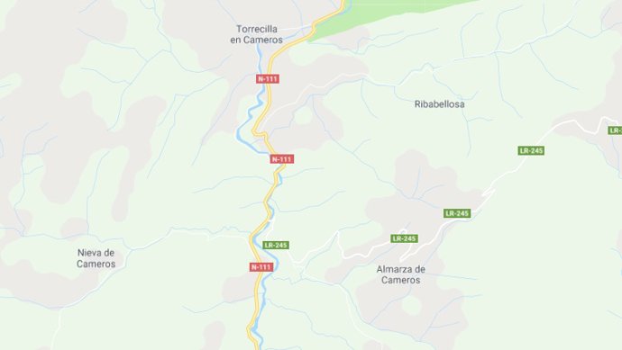 Trazado de la carretera por donde transcurre el proyecto