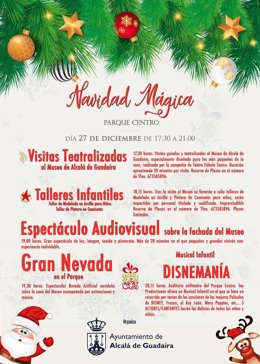 Cartel de las actividades de ocio por Navidad en Alcalá de Guadaíra