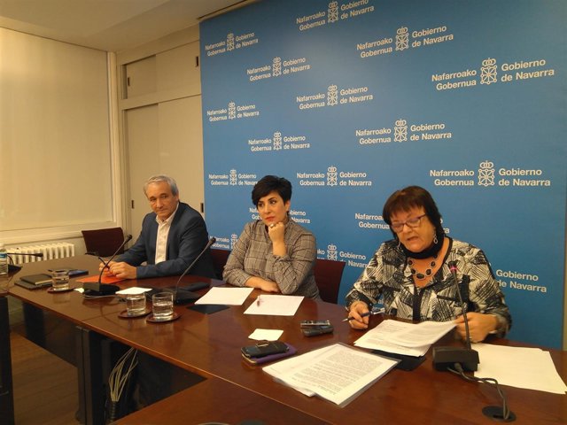 Aranburu, Solana y Beaumont en rueda de prensa tras la sesión de Gobierno