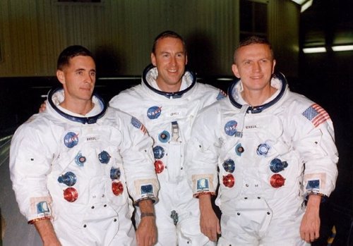 Anders, Lovell y Borman, tripulantes del Apolo 8