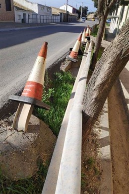 Quitamiedos en la avenida de Movera