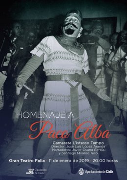 Cartel concierto homenaje a Paco Alba