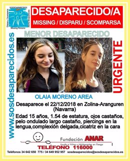 La Guardia Civil busca a una joven de 15 años desaparecida en Zolina