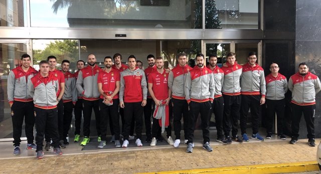 La selección española masculina de balonmano, en Almería