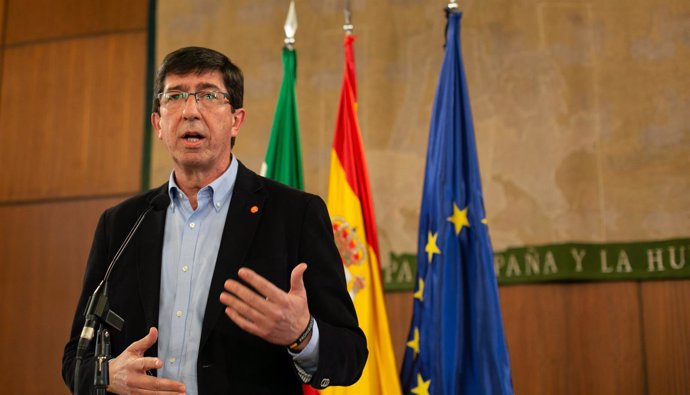 El candidato de Ciudadanos (Cs) a la Presidencia de la Junta, Juan Marín