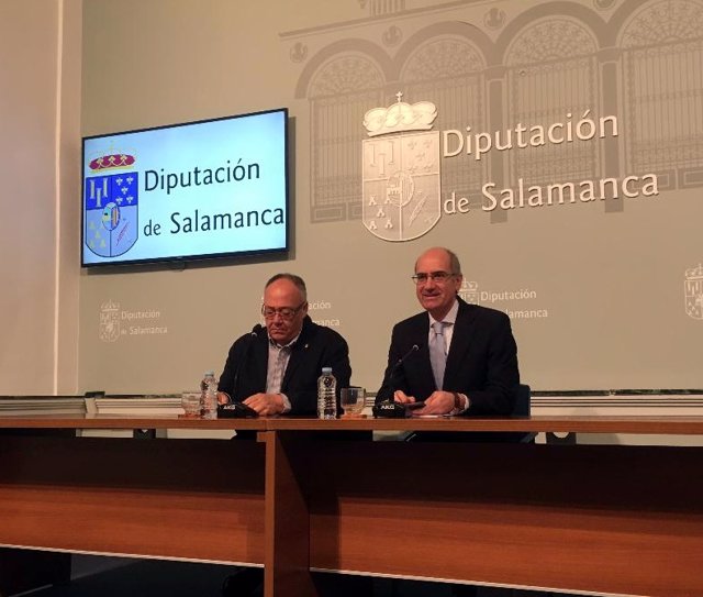 Javier Iglesias (d) y Marcelino Cordero (i) en la Diputación de Salamanca