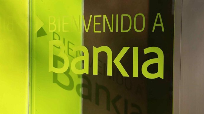 Letrero de una sucursal de Bankia