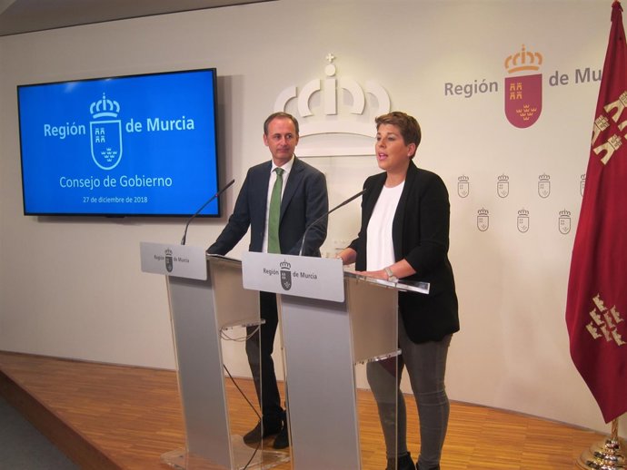 Noelia Arroyo, con Javier Celdrán