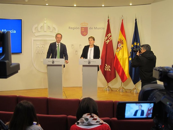 Imagen de la rueda de prensa posterior al Consejo de Gobierno