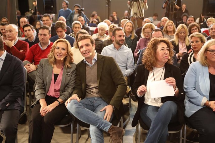 El presidente del PP, Pablo Casado, presenta los candidatos del PP en Navarra