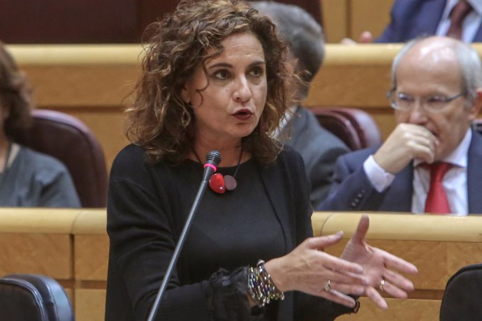 María Jesús Montero, en un Pleno del Senado