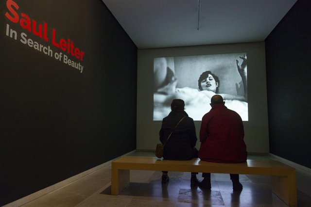 La obra de Leiter, en el Patio Herreriano.