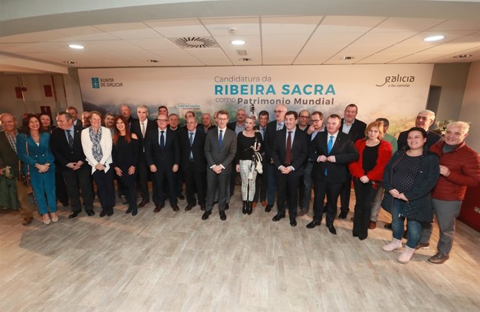 Feijóo en un acto de la Ribeira Sacra