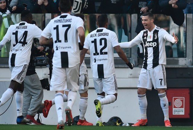 Cristiano Ronaldo celebra un gol con la Juventus
