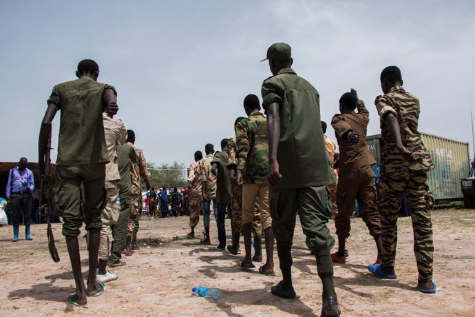 Antiguos niños soldados desmovilizados en Sudán del Sur