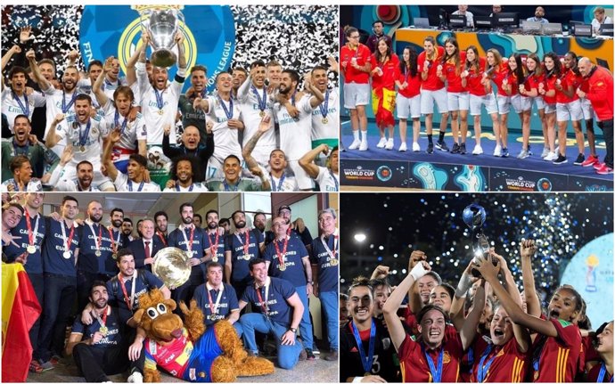 Logros por equipos del deporte español en 2018
