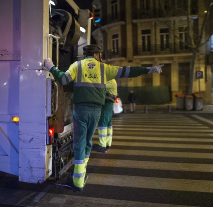 Recogida de basura en Madrid