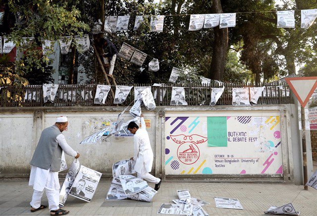 Foto de la campaña electoral en Bangladesh