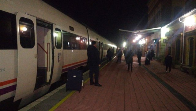 Tren varado en Extremadura