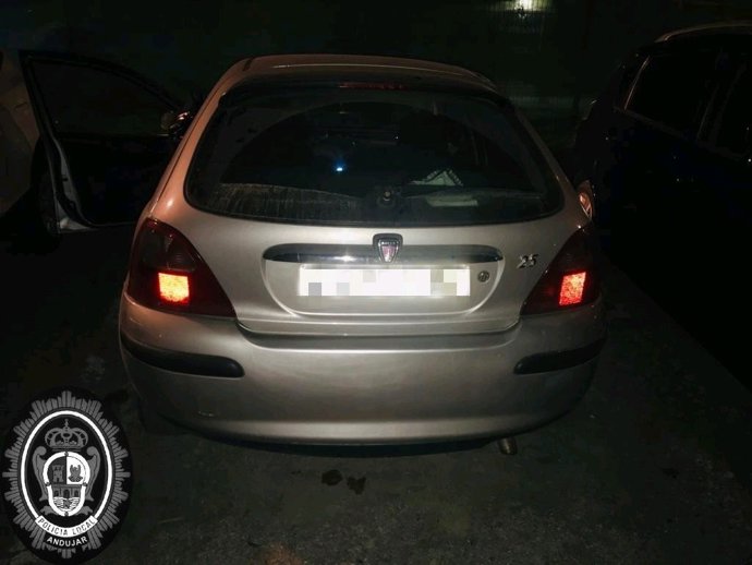 Vehículo intervenido por la Policía Local de Andújar