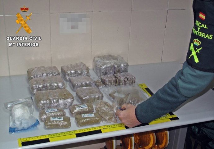 Droga intervenida en San Pedro de Mérida