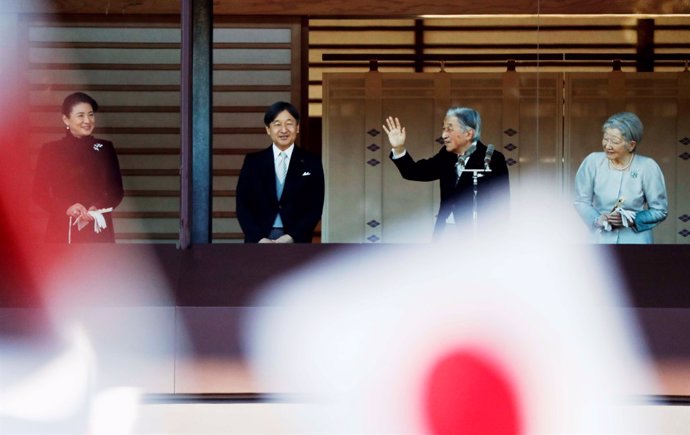 El emperador Akihito en su último saludo de Año Nuevo